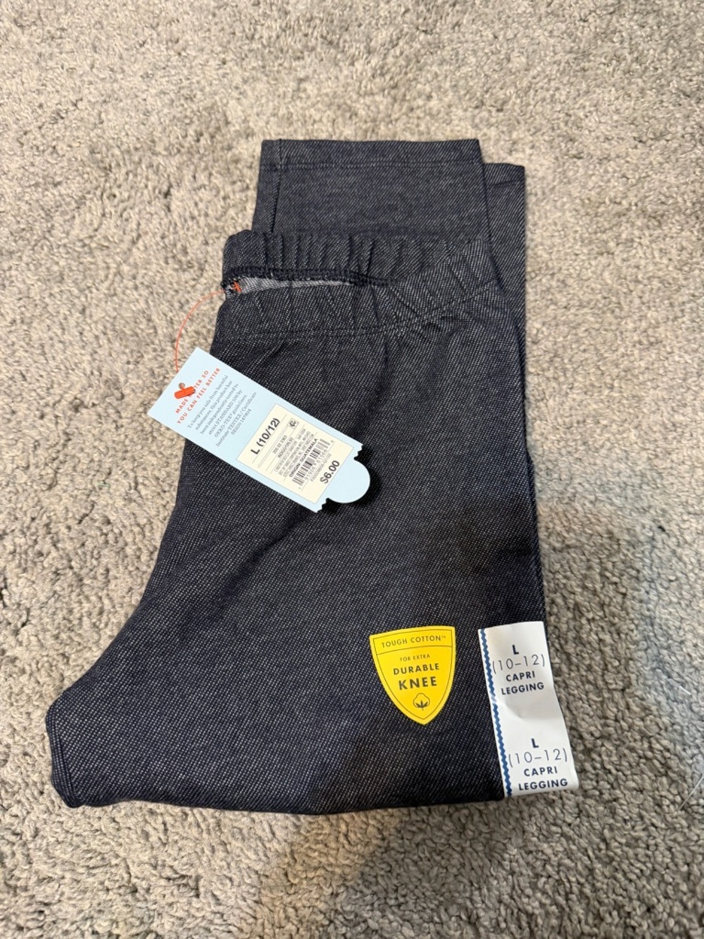 Cat & Jack Indigo Blue Kids Stretch Capri Leggings